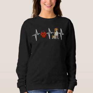 Camiseta Cachorro Batimento Cardíaco Beagle Joaninha Vermel
