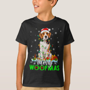 Camiseta Cachorro Beagle Alegre Woofmas Luzes Divertidas de