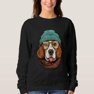 Camiseta Cachorro Beagle Animal Hipster Usando Óculos de So
