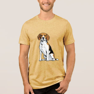 Camiseta Cachorro Beagle Arte Pop Estilo de Quadrinhos Vint