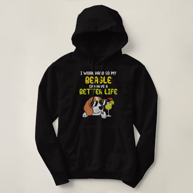 Camiseta Cachorro-Beagle Duro Beagle Melhor Vida Cachorro E (Frente do Design)