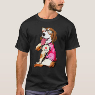 Camiseta Cachorro Beagle I Love Pai Tattoo Dia de os pais