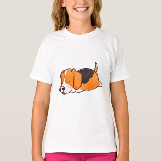 Camiseta Cachorro, Beagle, Natureza (Frente)