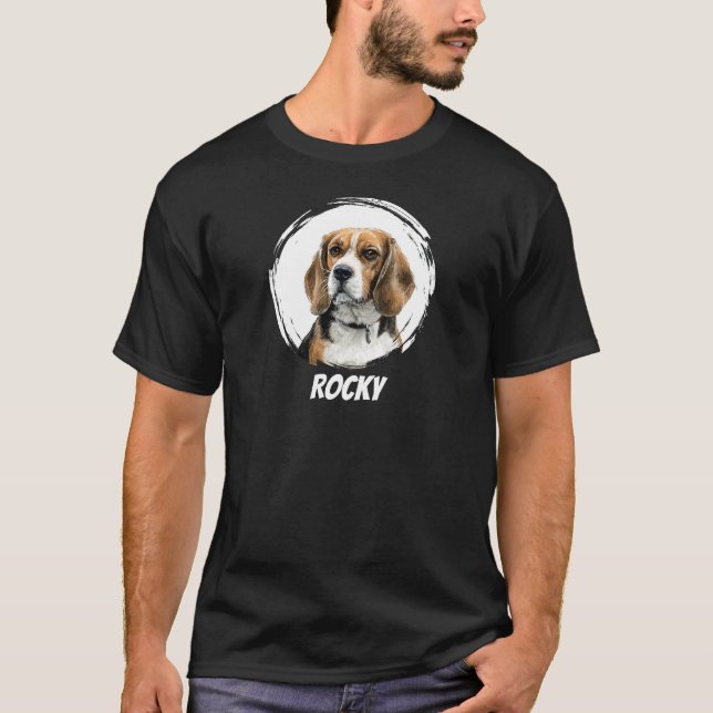 Camiseta Cachorro Beagle Personalizado Chic Moderno Tendênc (Frente)