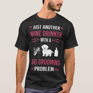 Camiseta Cachorro Beber Vinho Tosador Cabelereiro