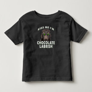 Camiseta Cachorro   Beije-me Sou Chocolate Labrish