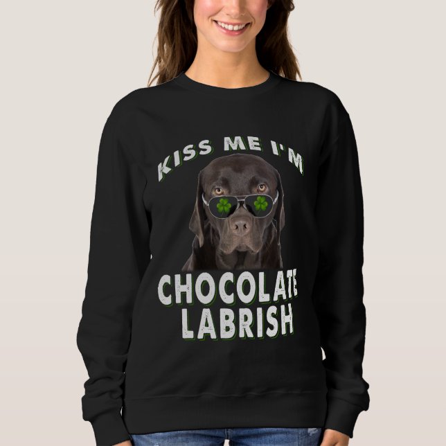 Camiseta Cachorro | Beije-me Sou Chocolate Labrish (Frente)