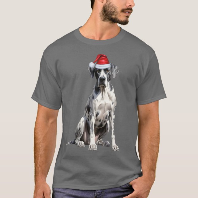 Camiseta Cachorro Bela, Bela Mancha, Passou Feliz Natal (Frente)