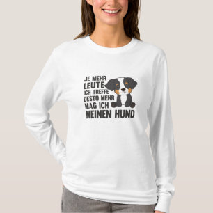 Camiseta Cachorro Bernês Não Gosta De Cachorros Pessoas