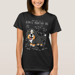 Camiseta Cachorro Bernese Anatomia Cachorro Feliz Cachorro 