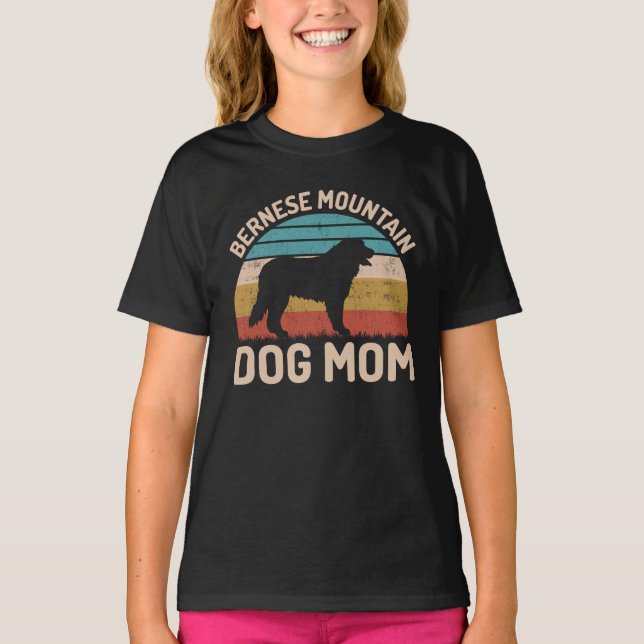 Camiseta Cachorro Bernese Mãe, Cachorro Bernês Mãe (Frente)