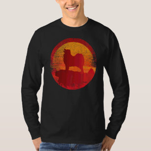 Camiseta Cachorro Bjelkier Samoyed Retro Sunset