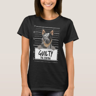 Camiseta Cachorro Boiadeiro Australiano Mugshot Cachorro Cu
