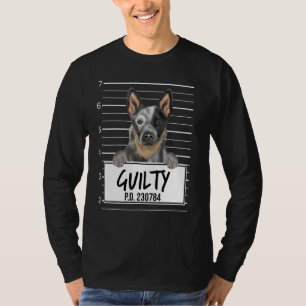 Camiseta Cachorro Boiadeiro Australiano Mugshot Cachorro Cu