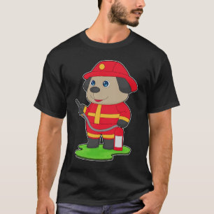 Camiseta Cachorro Bombeiro Extintor de incêndio Corpo de bo