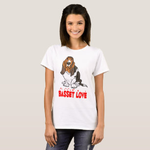 Camiseta Cachorro Bonito Amante Cartoon Basset Hound