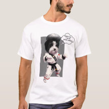 Cachorro Bonito Caratê Mestre Engraçado Cachorro f