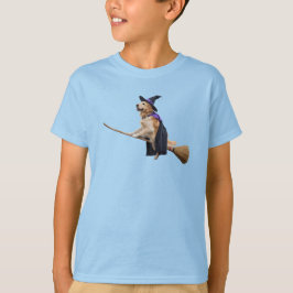 Camiseta Cachorro Bonito da Raça Retriever Dourado Bruxa In