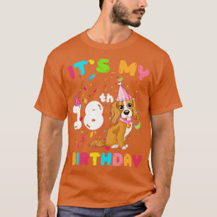 Camiseta Cachorro Bonito É Meu 18º aniversário