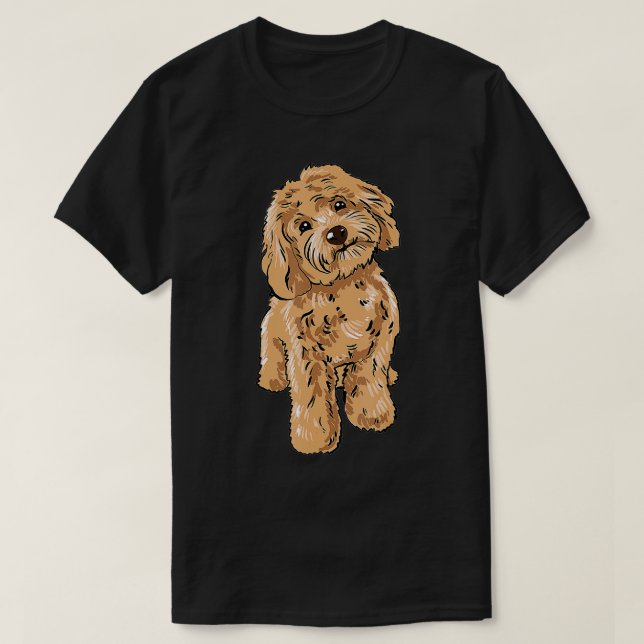 Camiseta Cachorro Bonito Ilustração Cachorro Cockapoo Propr (Frente do Design)