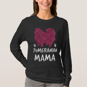 Camiseta Cachorro Bonito Mãe Engraçada Pomerânia Mama Propr