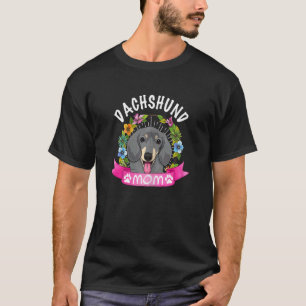 Camiseta Cachorro Bonito Mamãe Cachorro Flor