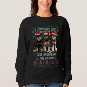 Camiseta Cachorro Bonito Schnauzer Oh Árvore De Natal Feia