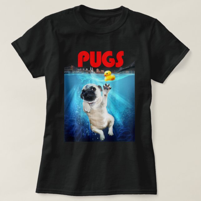 Camiseta Cachorro-bonito tocando com brinquedo de pata-borr (Frente do Design)