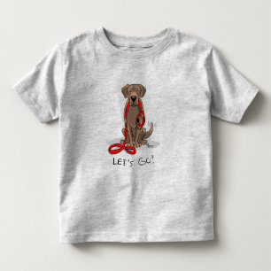 Camiseta Cachorro Bonito - Vamos Vai! Chocolate Labrador