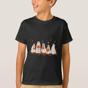 Camiseta Cachorro Bonito Vestido Como Fantasma Diversão Do