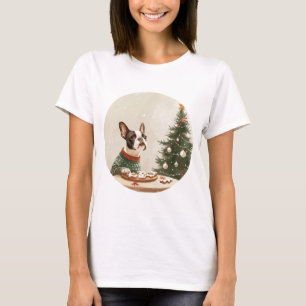 Camiseta Cachorro Boston Terrier Natal