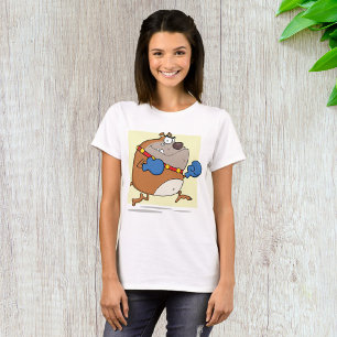 Camiseta Cachorro-Boxão Engraçado Cartoon