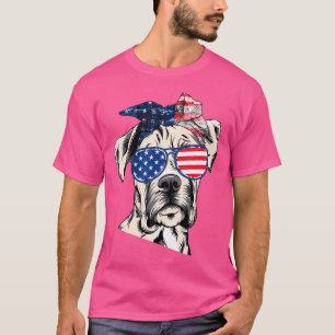 Camiseta Cachorro-Boxão Usa Bandeira Paw Mulheres Boxpy