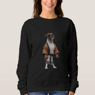 Camiseta Cachorro-Boxeiro Jogar Karate, Cachorro-Boxão-Kara