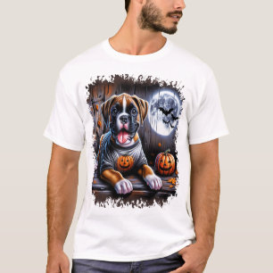 Camiseta Cachorro Boxer Halloween