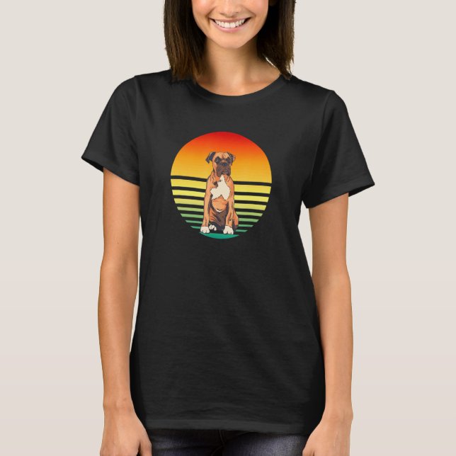 Camiseta Cachorro Boxer Pôr do Sol (Frente)