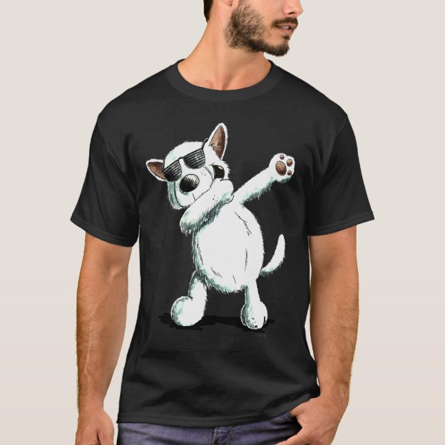 Camiseta Cachorro Branco Alemão Para Cão (Frente)