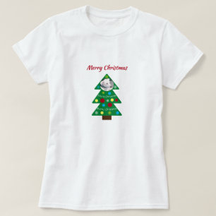 Camiseta Cachorro Branco Bonito Cachorro Colorido Árvore de