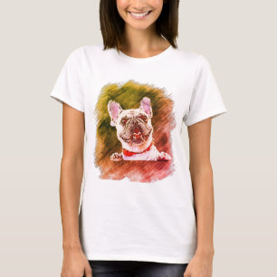 Camiseta Cachorro branco de cabelo curto