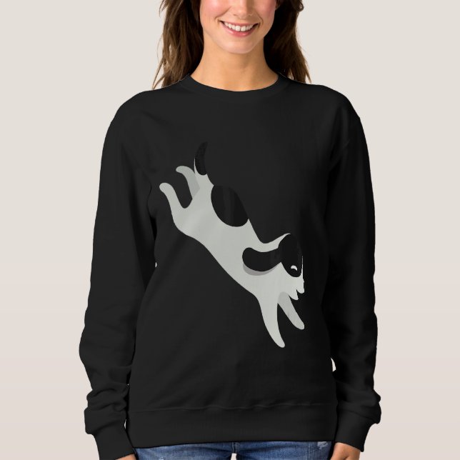Camiseta Cachorro Branco E Preto (Frente)