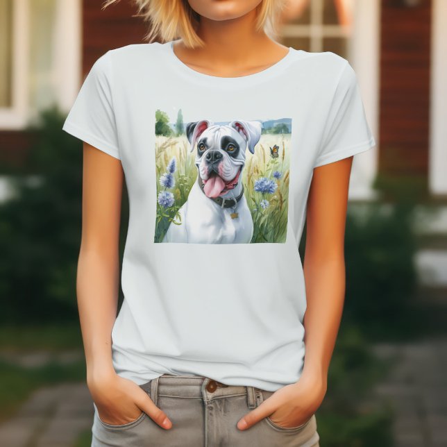 Camiseta Cachorro Branco Elegante Entre Os Sangue (Criador carregado)