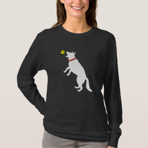 Camiseta Cachorro Branco German shepherd GSD Capturando Ten