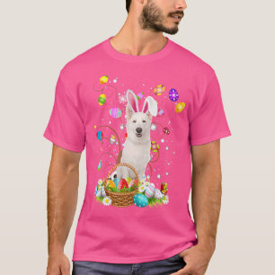 Camiseta Cachorro Branco German shepherd Páscoa Ovina Caça