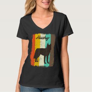 Camiseta Cachorro-branco retrógrado do rouco 70s