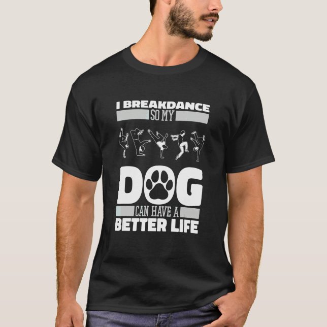 Camiseta Cachorro Breakdancer Breakdance Bboy Quebrando Bre (Frente)