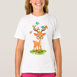 Camiseta Cachorro Brincando com Butterfles-23475
