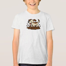 Camiseta Cachorro Brincando na Lama