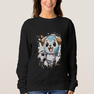 Camiseta Cachorro Buldogue Jogando Futebol Cachorro