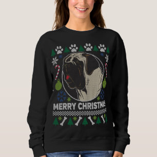 Camiseta Cachorro Bull Mastiff Raça Fumaça De Natal Feia