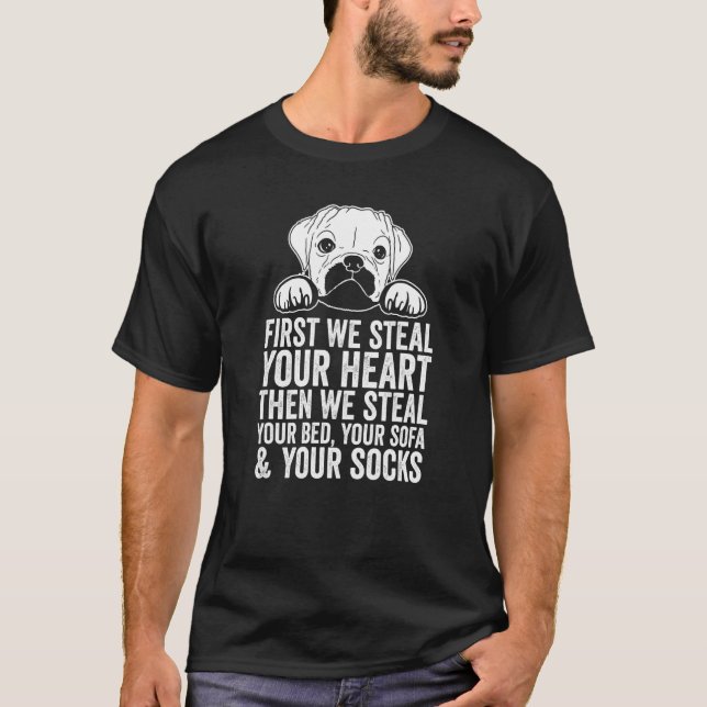 Camiseta Cachorro Bull Pug para Cachorro (Frente)